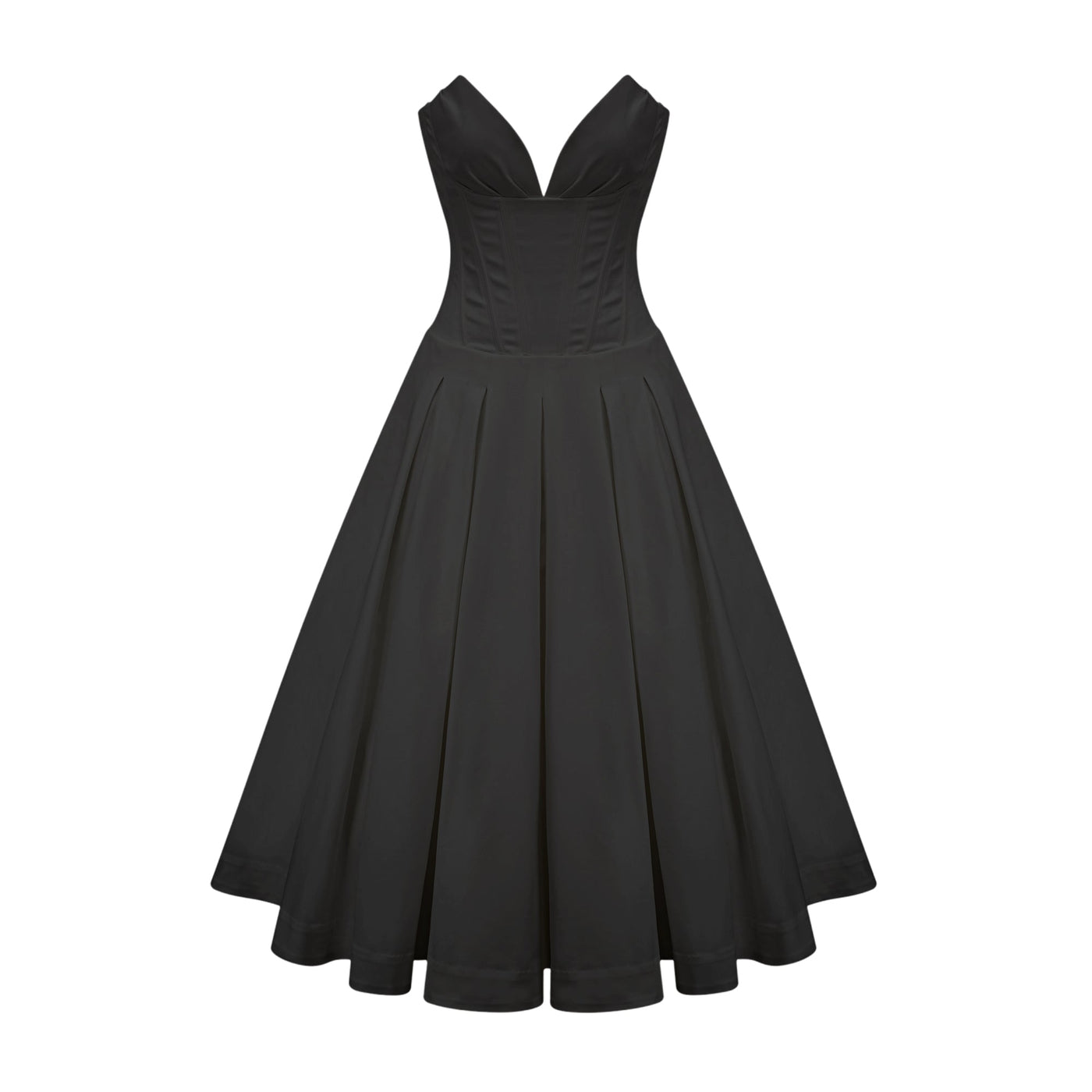 Schulterfreies Korsett-Midikleid – Eleganz & perfekte Passform