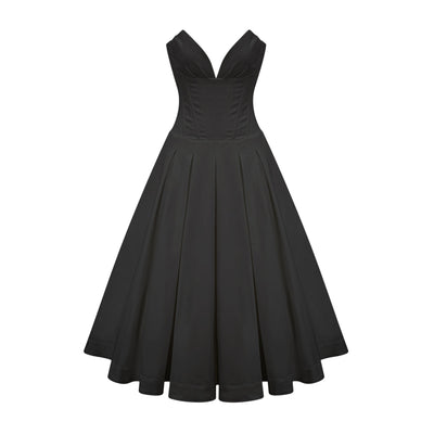 Schulterfreies Korsett-Midikleid – Eleganz & perfekte Passform