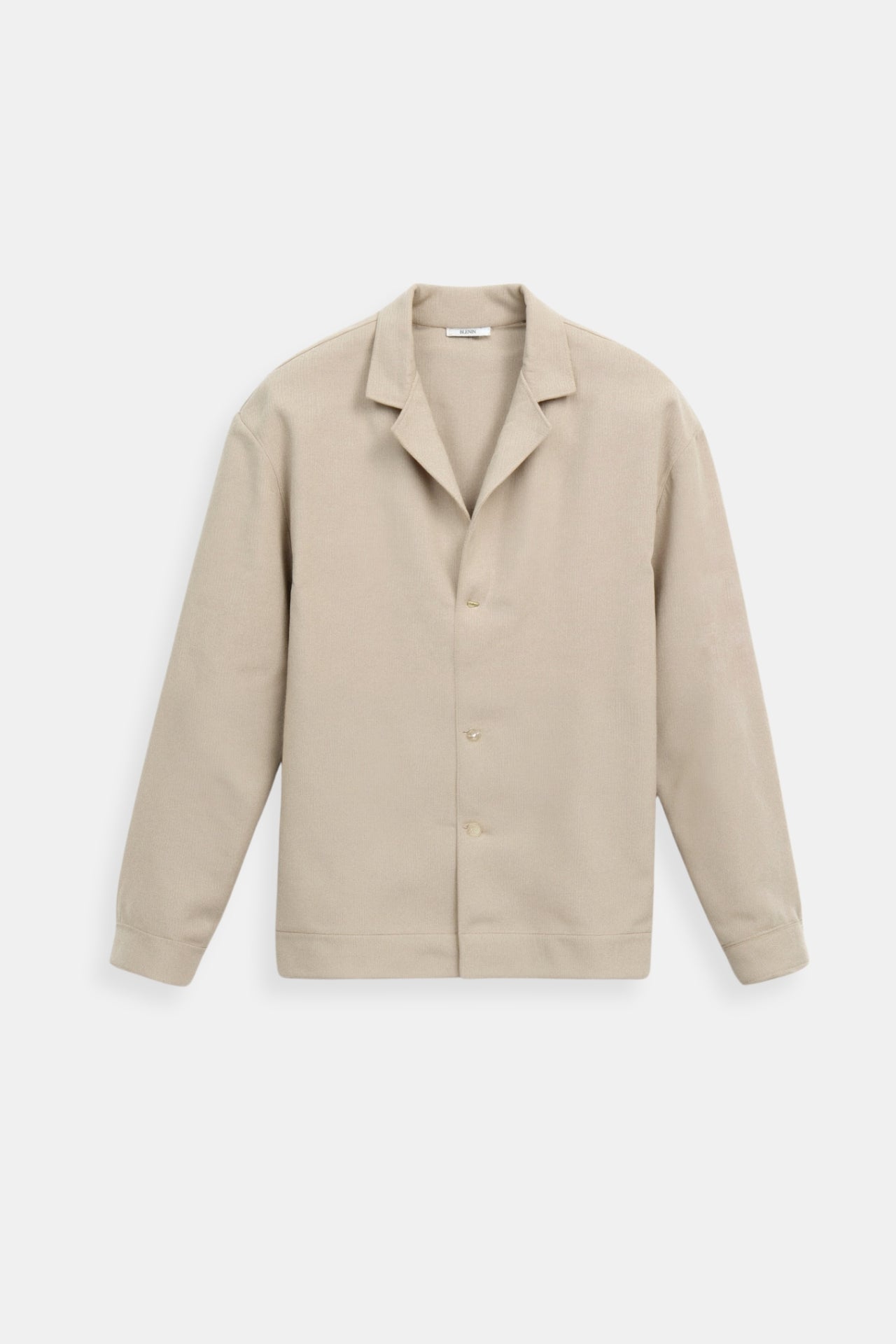 Lorenzo – Minimalistische Herren-Hemdjacke in Beige