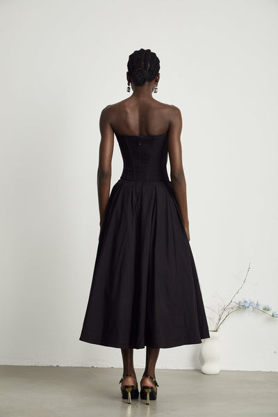 Schulterfreies Korsett-Midikleid – Eleganz & perfekte Passform