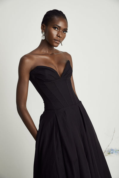 Schulterfreies Korsett-Midikleid – Eleganz & perfekte Passform