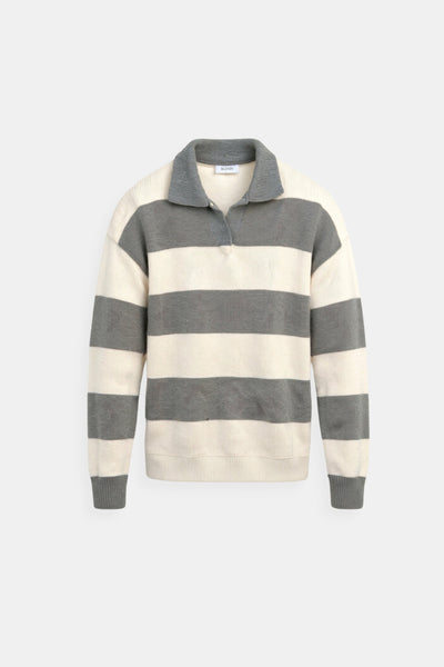 Herren Langarm-Poloshirt mit Kragen und Knopfleiste