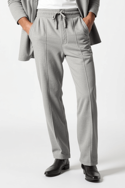 Herren Cashmere Loungehose mit Kordelzug – Weicher, Atmungsaktiver Komfort