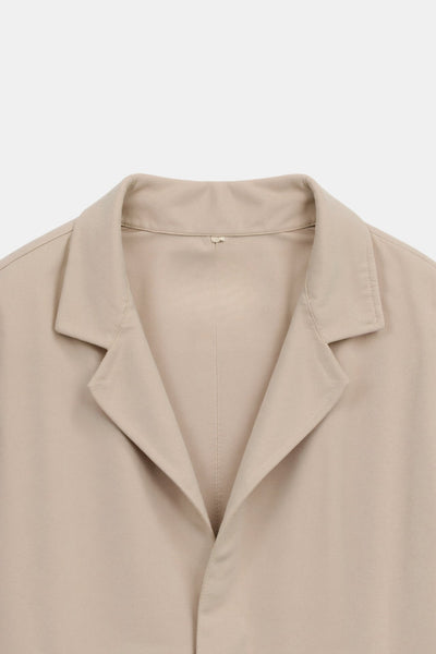 Lorenzo – Minimalistische Herren-Hemdjacke in Beige