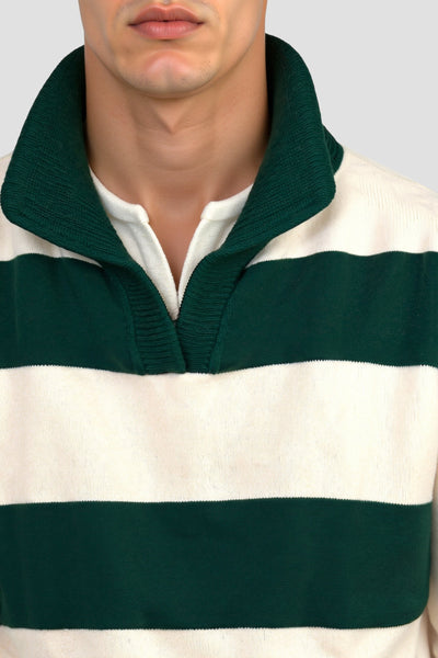 Herren Langarm-Poloshirt mit Kragen und Knopfleiste