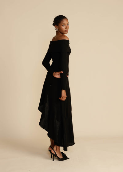 ZURIA |  RIVIERA-KLEID SCHWARZ