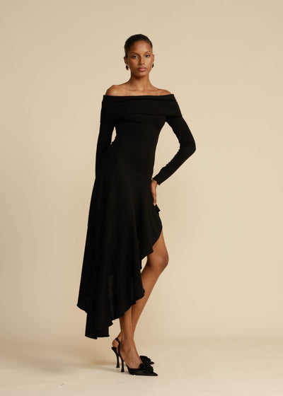 ZURIA |  RIVIERA-KLEID SCHWARZ