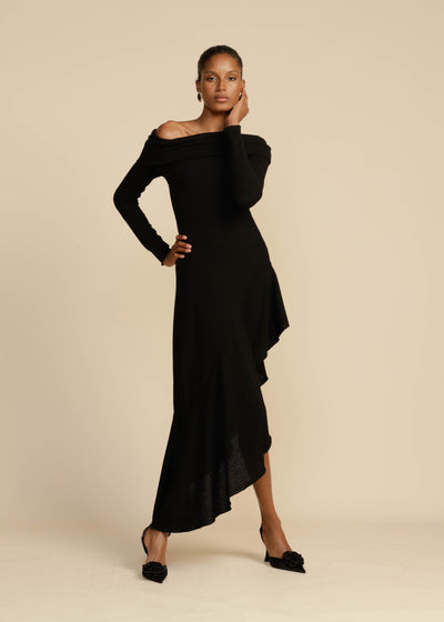 ZURIA |  RIVIERA-KLEID SCHWARZ