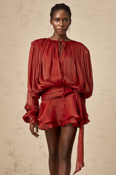Rotes Mini-Kleid mit Rüschen – Verspielt & Elegant