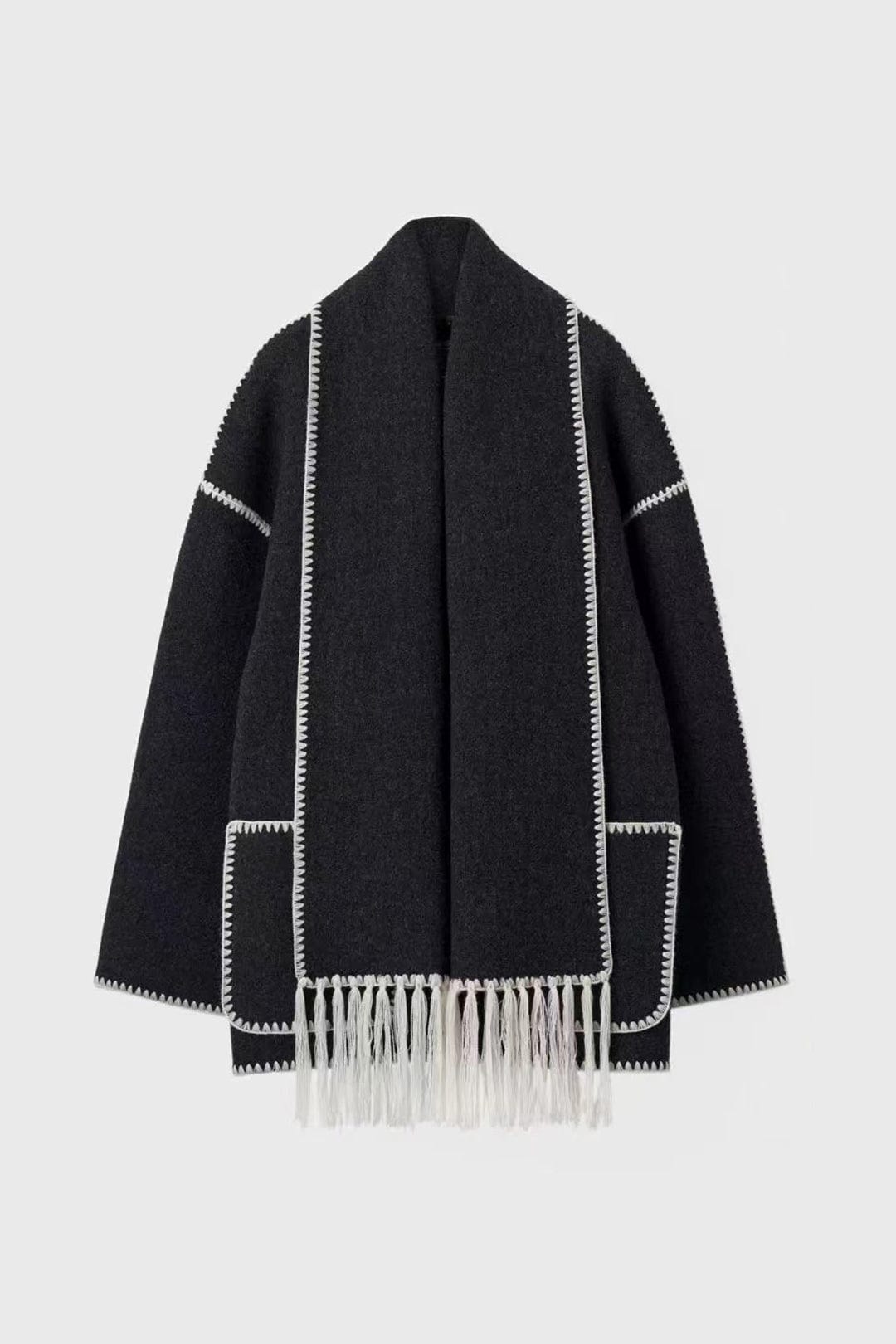 ZURIA | Wollmantel mit Schal