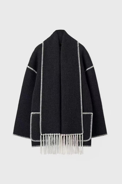 ZURIA | Wollmantel mit Schal