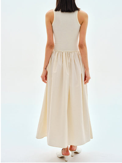 Langärmeliges Freizeitkleid mit Rundhalsausschnitt