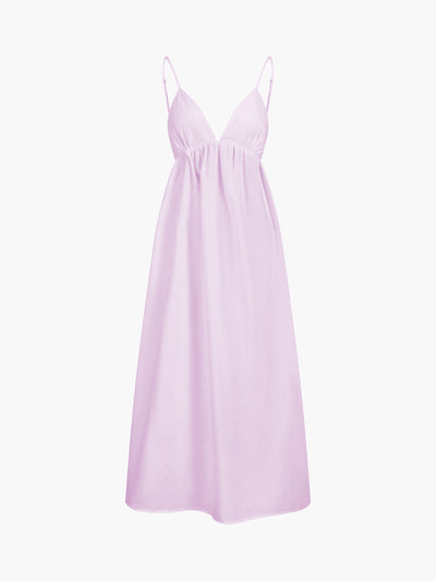ZURIA | Langes Kleid mit offenem Rücken im Coastal-Cowgirl-Stil