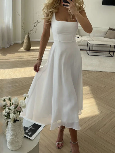 ZURIA | Solides, elegantes, langes Camisole-Kleid