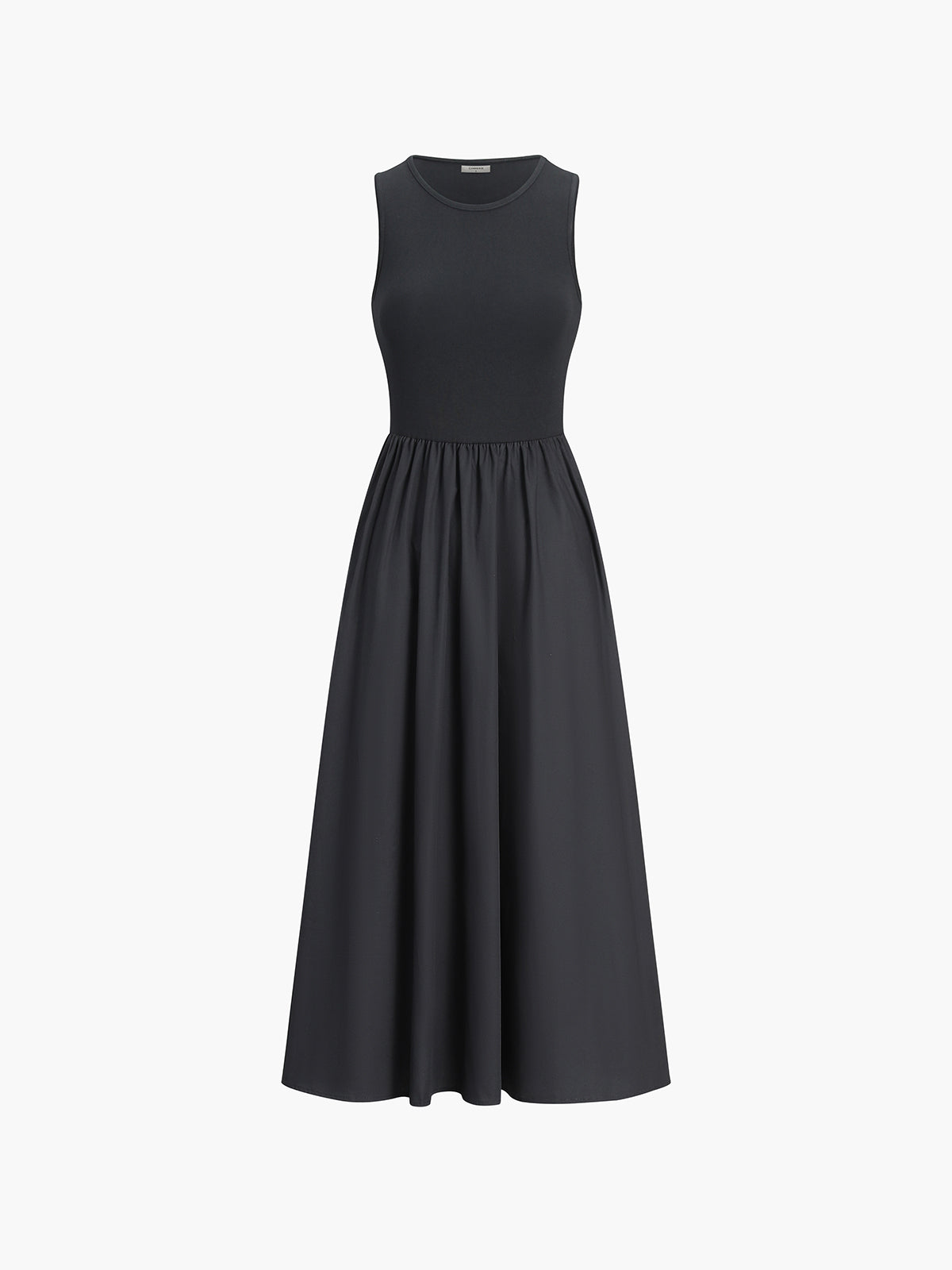 Langärmeliges Freizeitkleid mit Rundhalsausschnitt