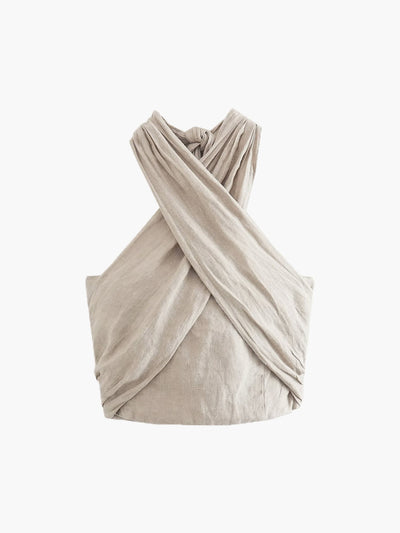 ZURIA | Cotton & Line – Crossover-Tanktop ohne Rücken