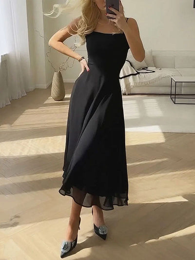 ZURIA | Solides, elegantes, langes Camisole-Kleid