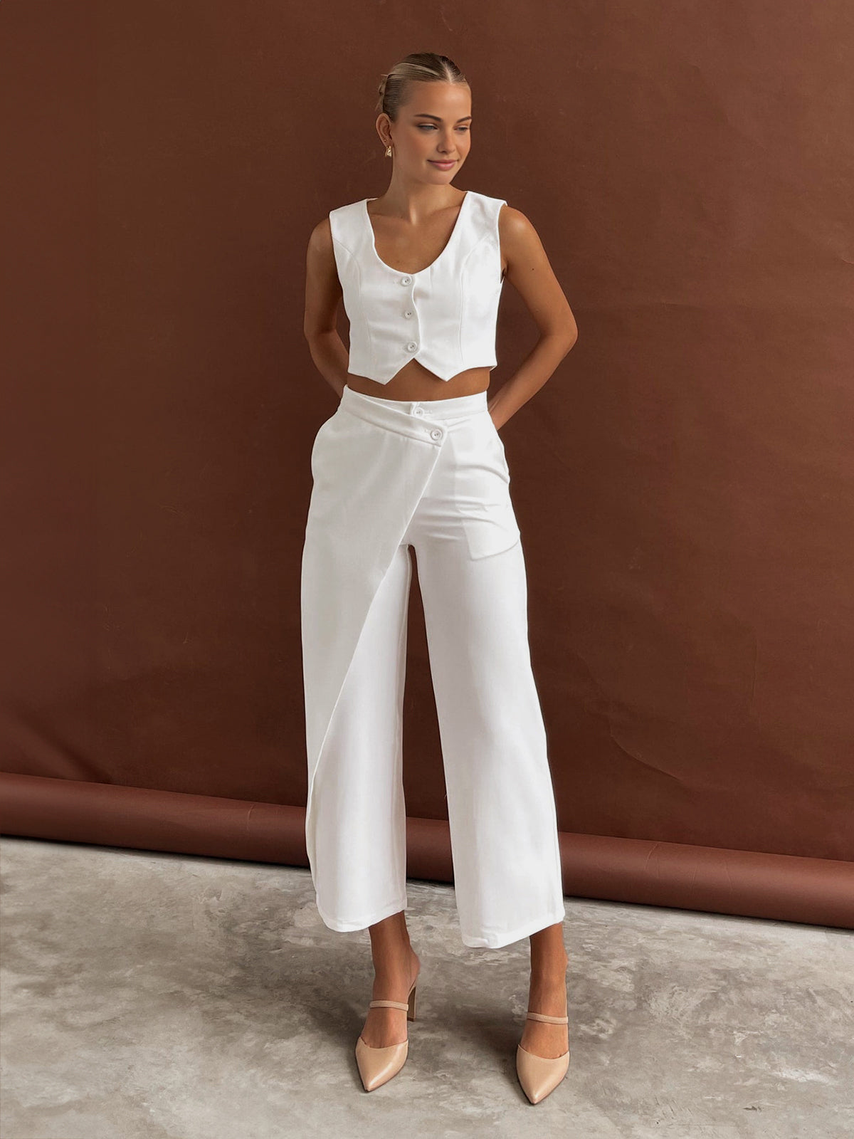 ZURIA │ Solides, asymmetrisches, gerades Hosenset