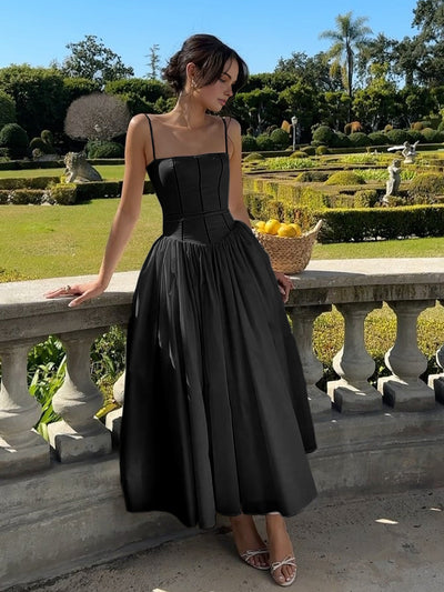 ZURIA  | Französisches fließendes langes Kleid
