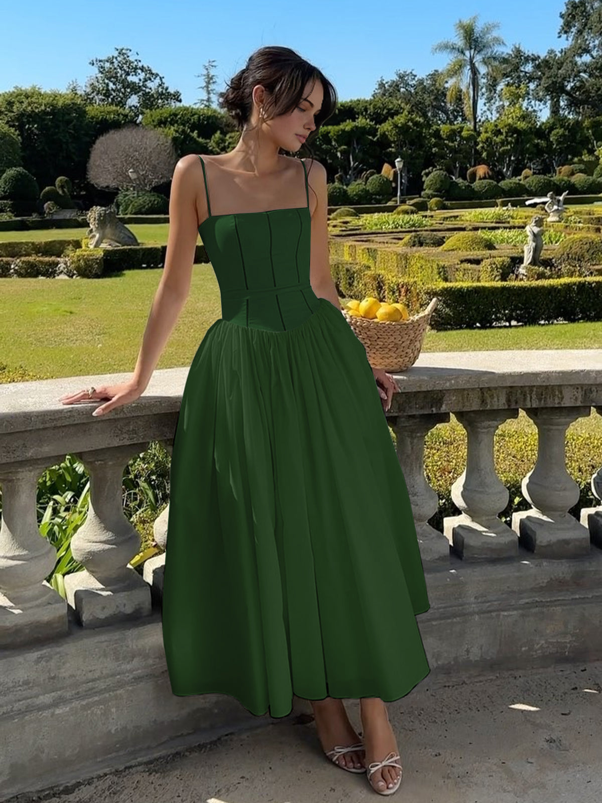 ZURIA  | Französisches fließendes langes Kleid