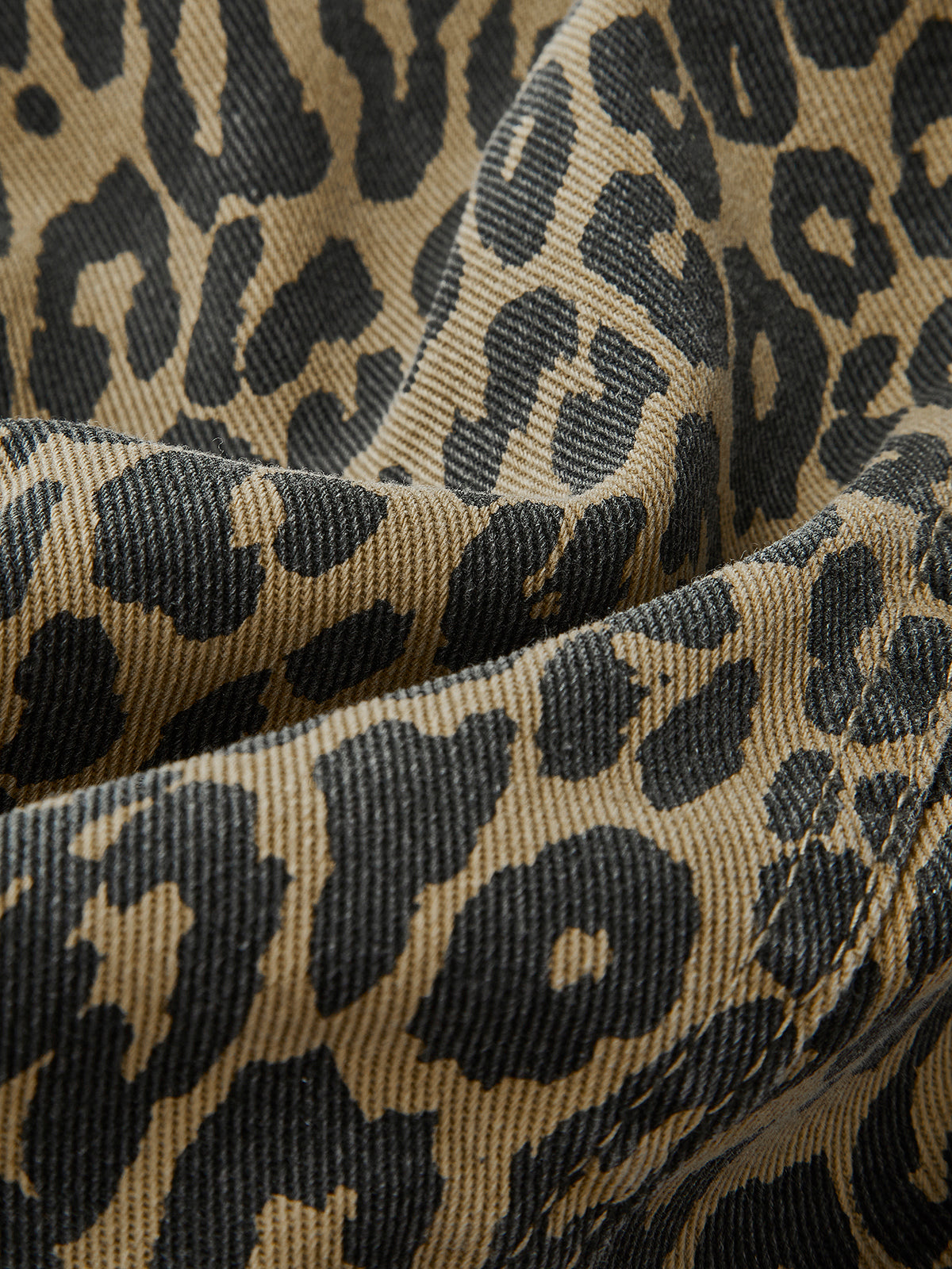 Blazer mit Knopfleiste und Leopardenmuster