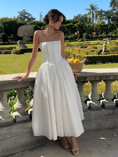 ZURIA  | Französisches fließendes langes Kleid