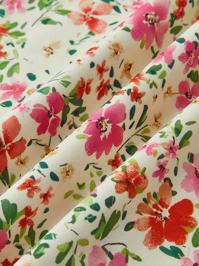 ZURIA | Camisole-Midikleid mit Blumenprint und Besatz
