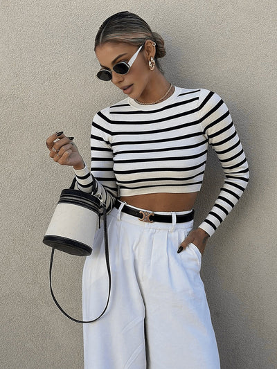 ZURIA │ Gestreiftes Monaco Crop-Top