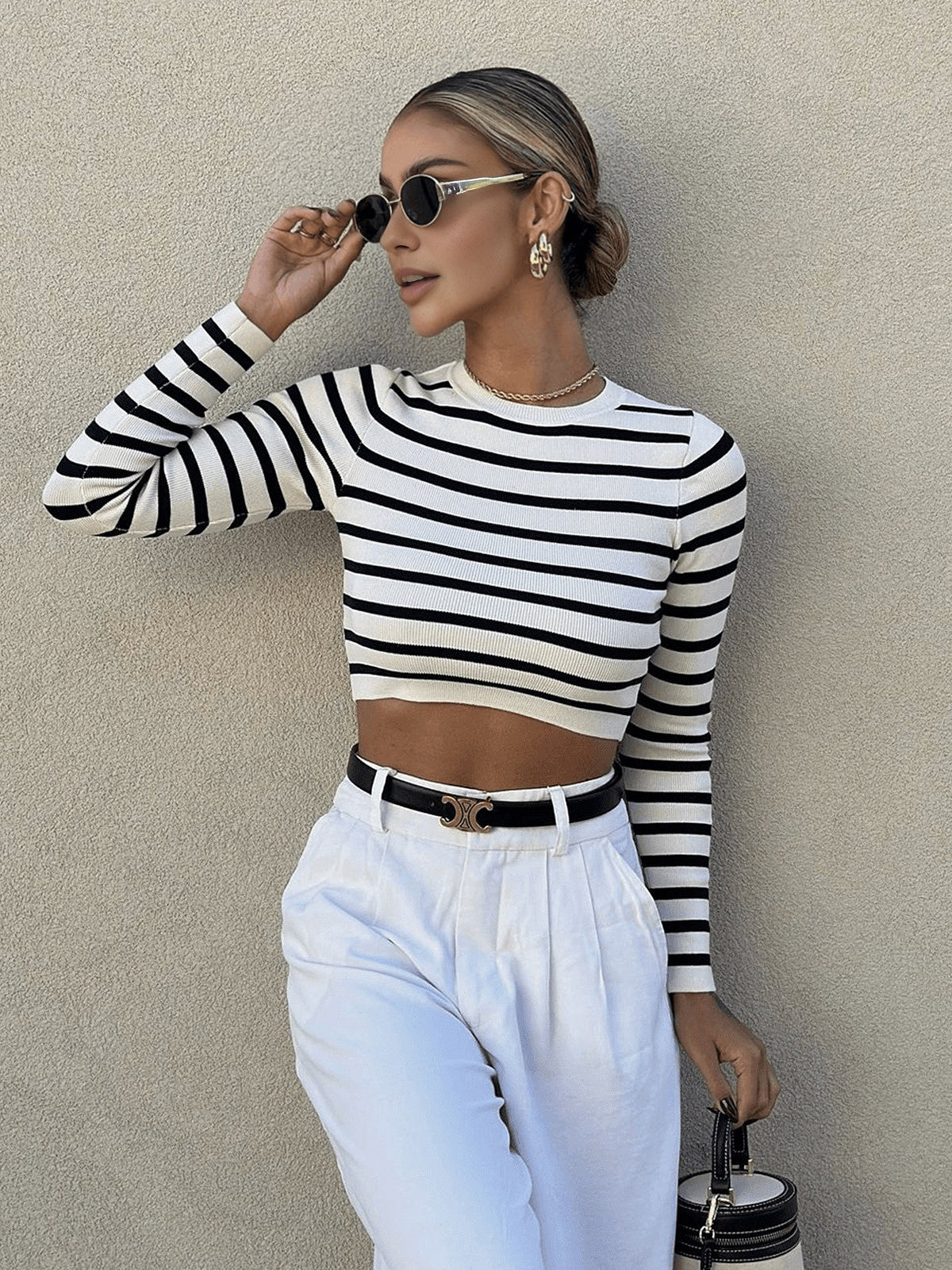 ZURIA │ Gestreiftes Monaco Crop-Top
