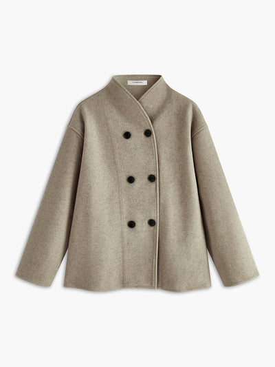 Übergroße Button-Down-Jacke mit Taschen