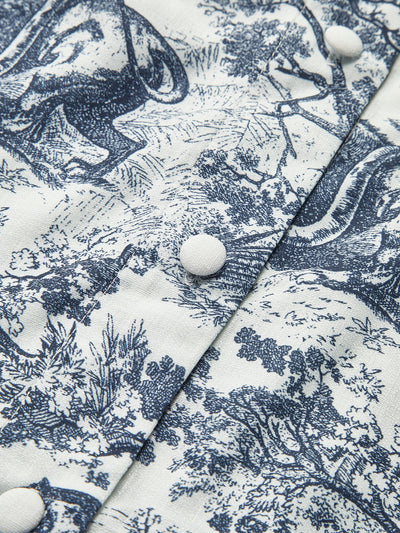 ZURIA | Dreiteiliges Shorts-Set mit Blumendruck