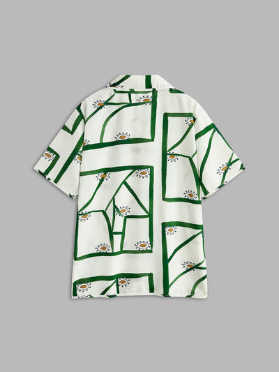 ZURIA | Bedrucktes Shorts-Set mit Kordelzug
