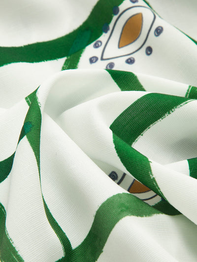 ZURIA | Bedrucktes Shorts-Set mit Kordelzug