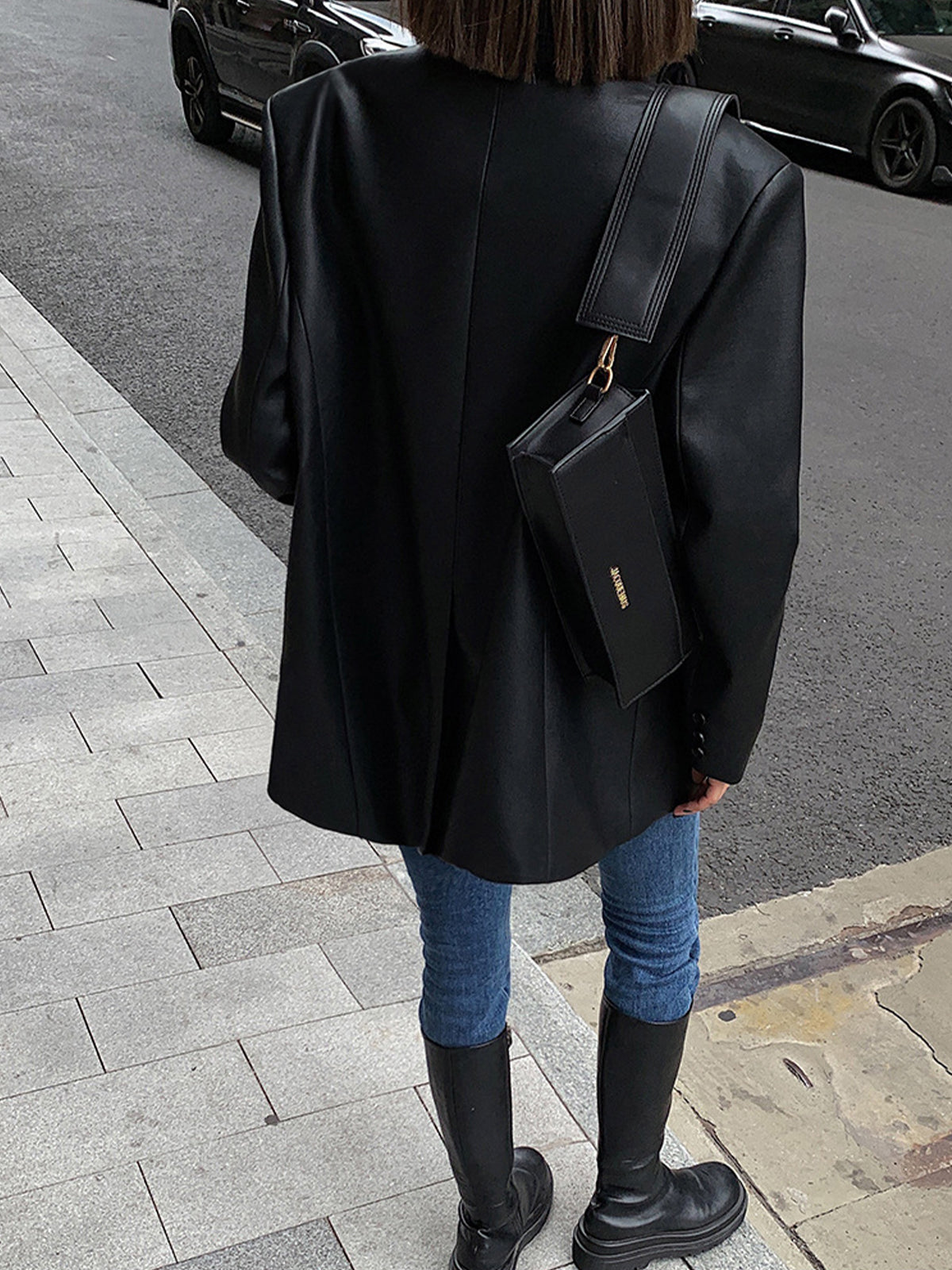 ZURIA │ Lederblazer mit Reverstaschen