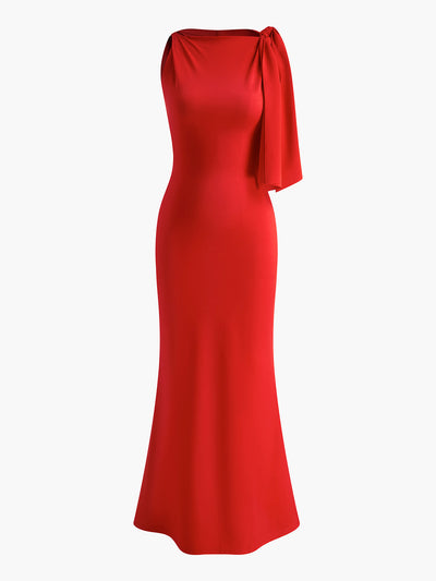 ZURIA | geknotetes ärmelloses langes Kleid
