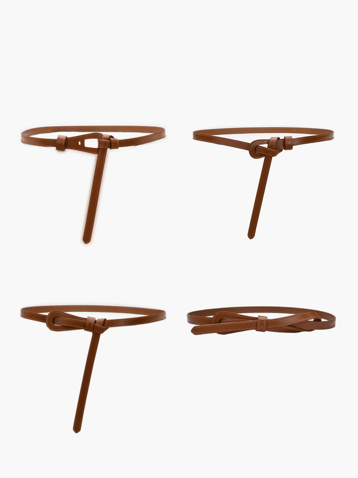 Schmaler Ledergürtel – Knoten-Design für stilvolle Akzente
