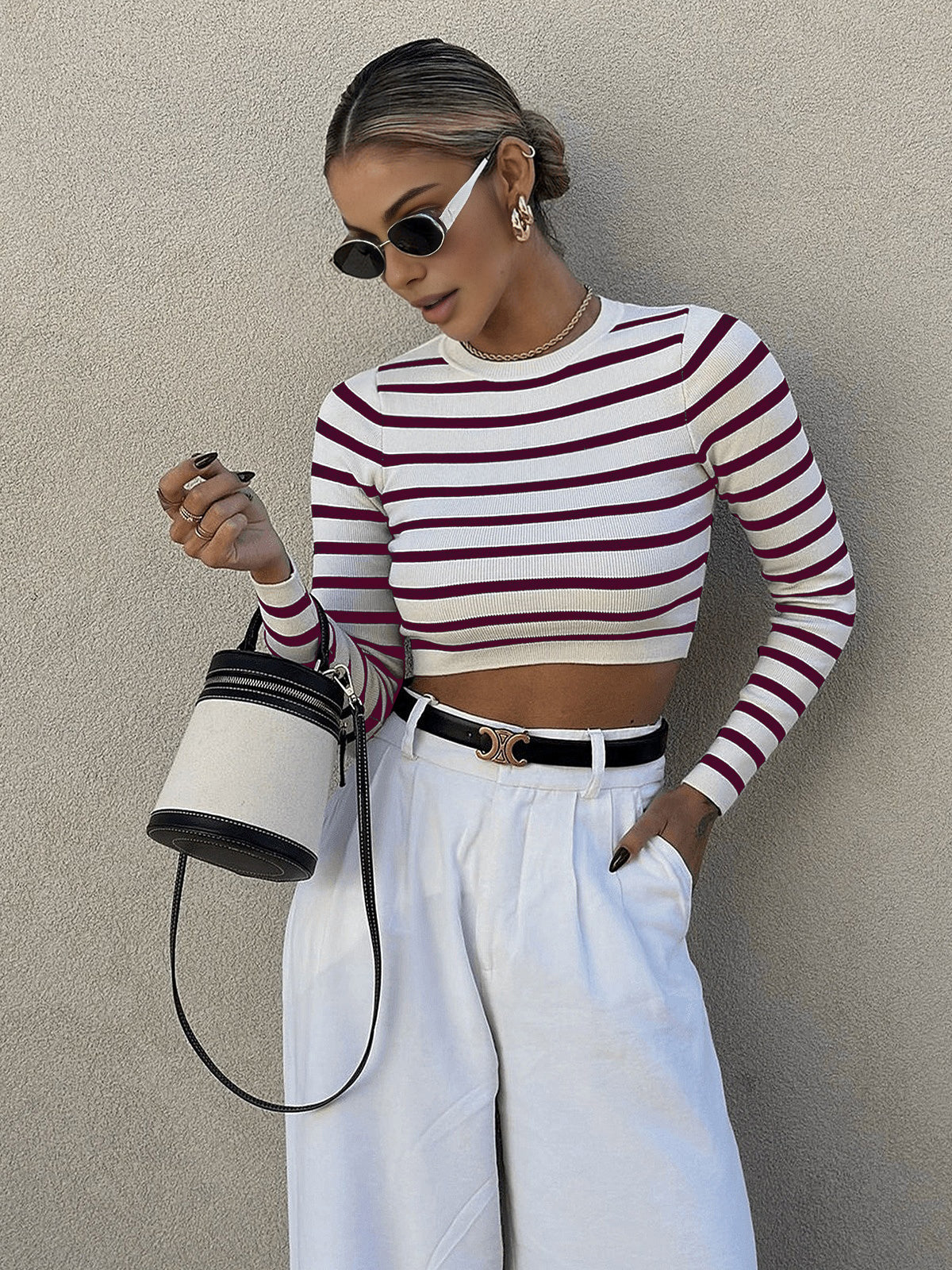 ZURIA │ Gestreiftes Monaco Crop-Top