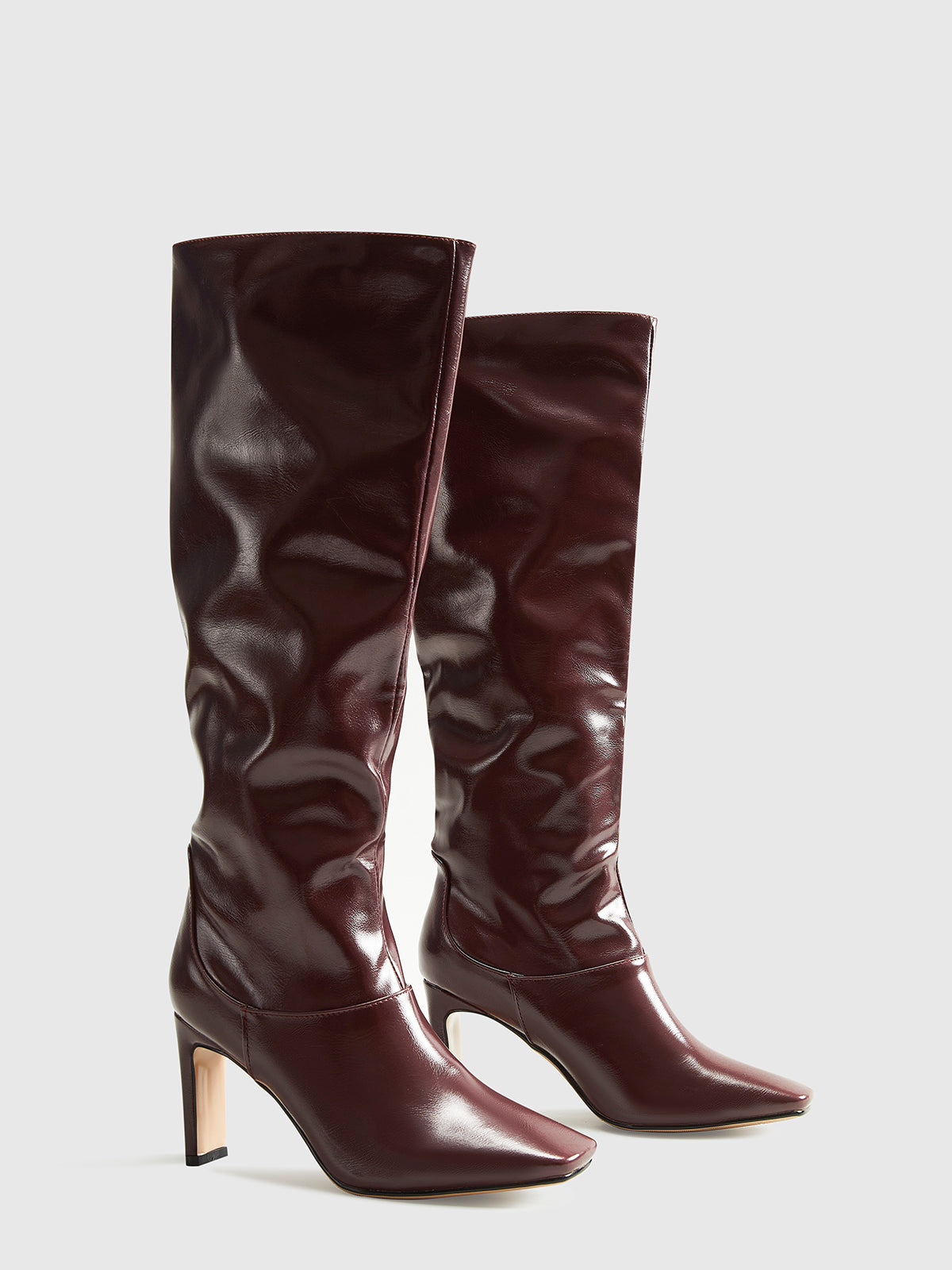 High Heel Stiefel Damen – Kniehohe Stiefel mit eckiger Spitze