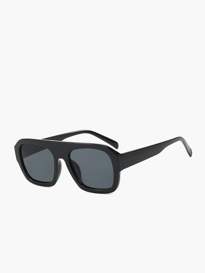 Eckige Sonnenbrille mit Leopardenmuster