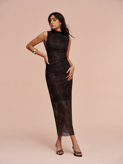 ZURIA  | Premium gefüttertes Mesh-Kleid