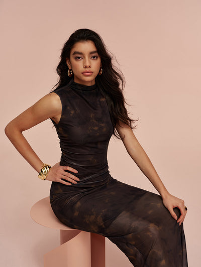ZURIA  | Premium gefüttertes Mesh-Kleid