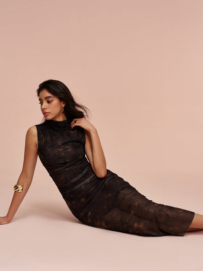 ZURIA  | Premium gefüttertes Mesh-Kleid