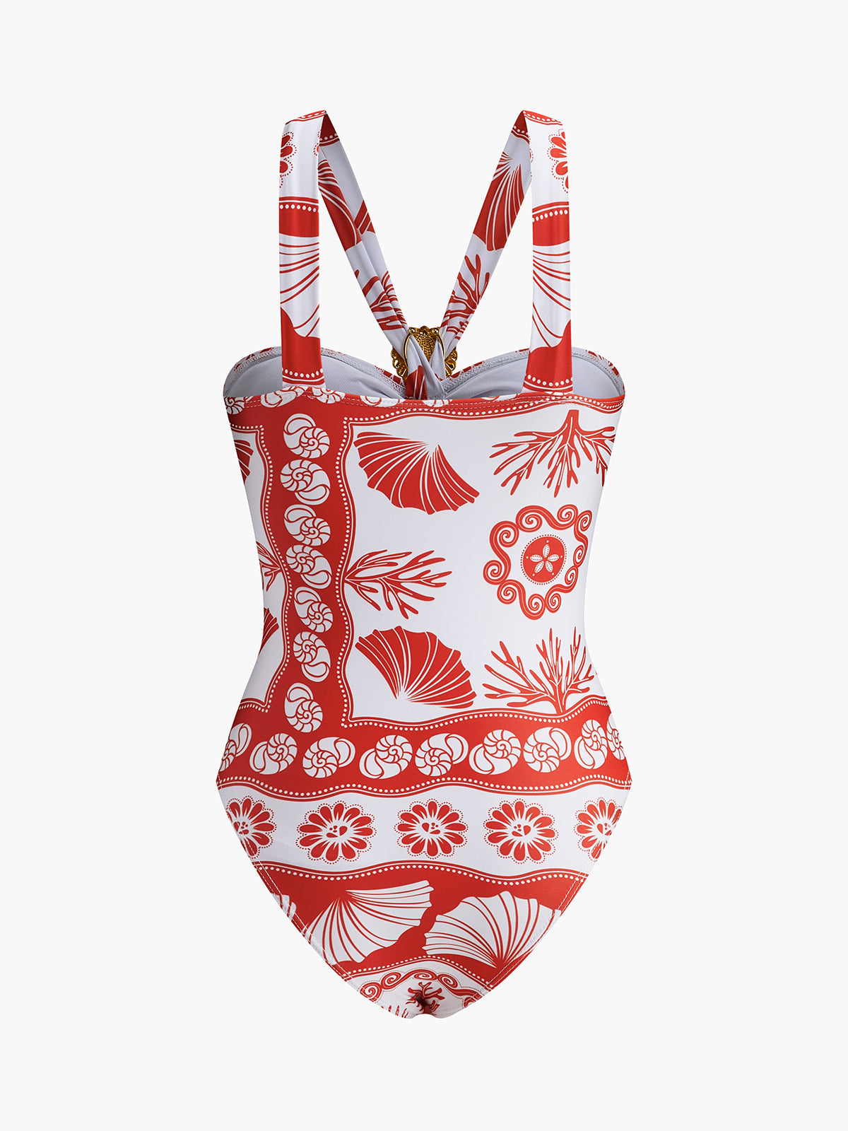 Badeanzug Damen – Einteiler mit Metallic-Print