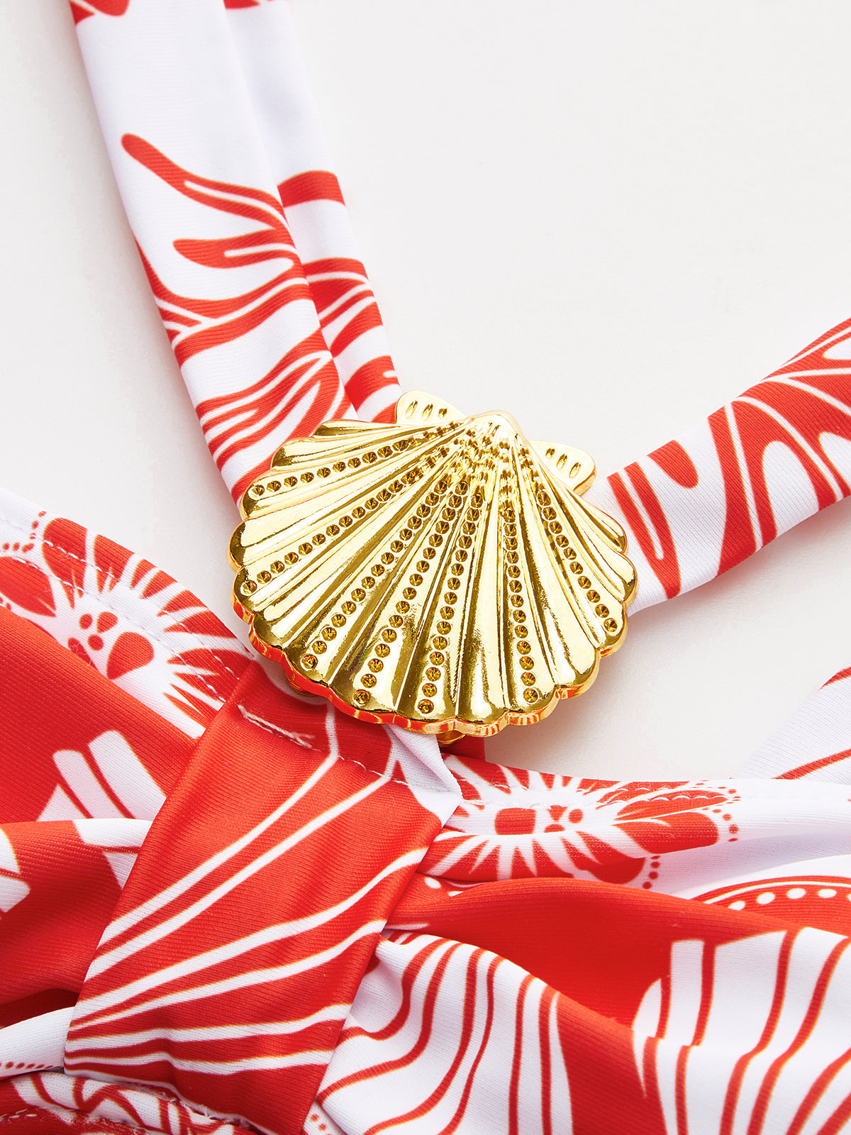 Badeanzug Damen – Einteiler mit Metallic-Print