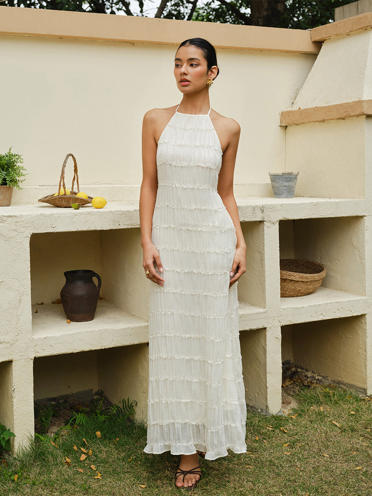 Damen Sommerkleid – Luftiges Neckholder-Kleid für warme Tage