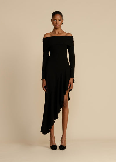 ZURIA |  RIVIERA-KLEID SCHWARZ