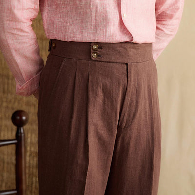 George - Linen Straight Pants