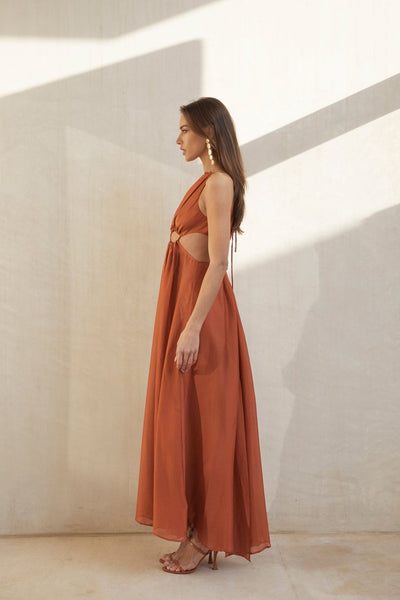 Maxikleid mit Neckholder und Offenem Rücken