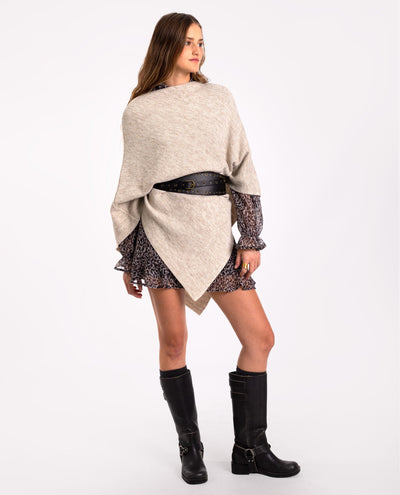 Bedruckter lange rok mit hoher Taille