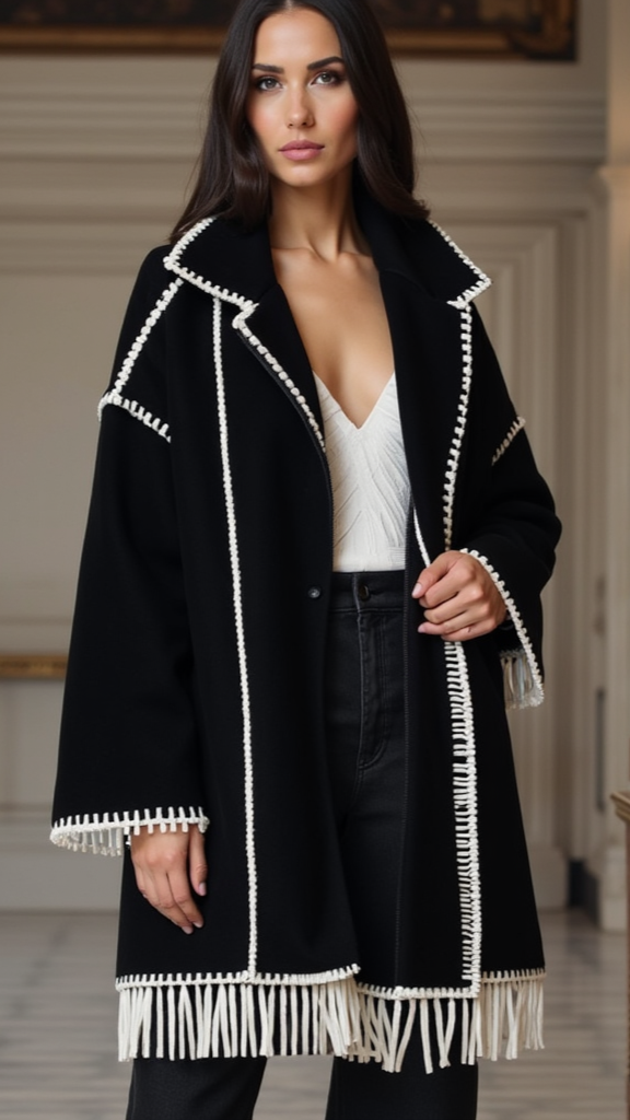 ZURIA | Wollmantel mit Schal